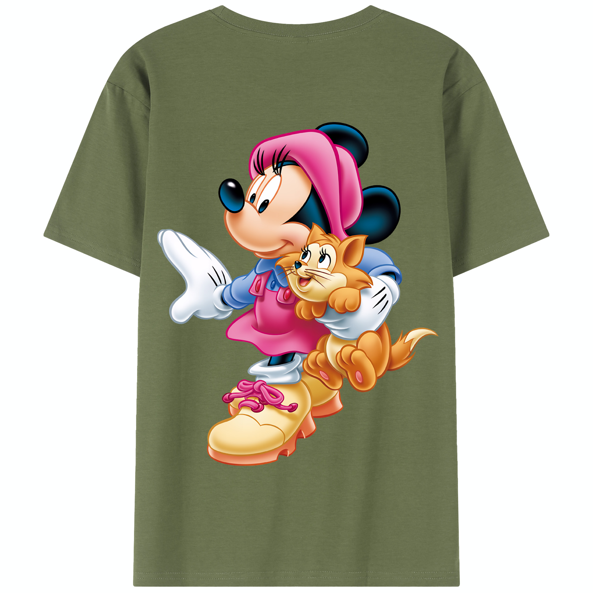 （画像用） ミッキーマウス Mickey Mouse 綿100％半袖Tシャツ（背面プリント）